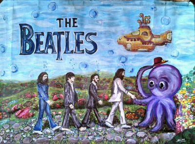 Acrylic painting - Beatles